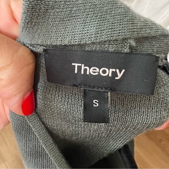 Theory Mock-Neck Crossover Long-Sleeve Sweater - Picture 6 of 7